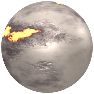 Glowing lava